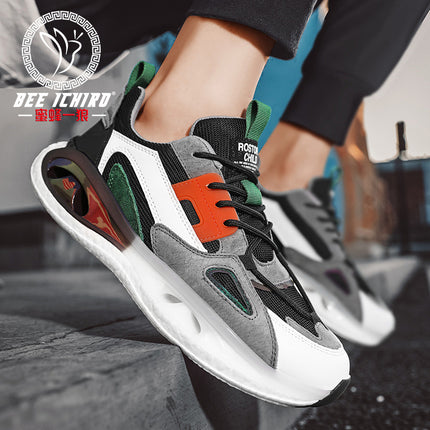 Bee Wolf Flagship Store Casual Mesh Shoes for Men, New Autumn and Winter Versatile Soft-Soled Running Sports Sneakers for Teenagers