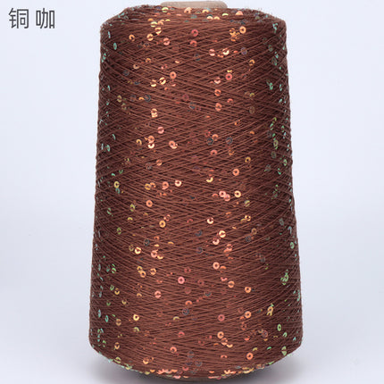 Silk Joy/Tencel Iridescent Sequin Hand-Knitted Yarn Ball Colorful Tencel Sequin Yarn Wholesale 500g