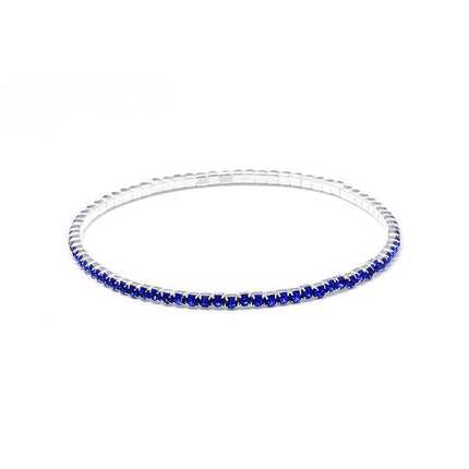 2.0mm Superfine Rhinestone Bracelet Stretch Bridal Bracelet Korean Style Single Row Flash Diamond Stretch Crystal Bracelet