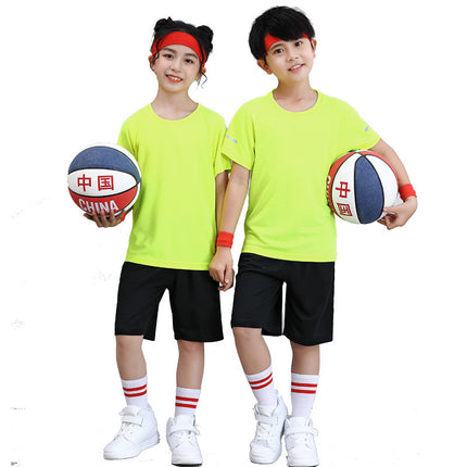 Quick-Drying Breathable Summer Training Class Sports Meeting Kidsren's Primary School Class Uniform Football Training Camp Sports T-Shirt Custom Set