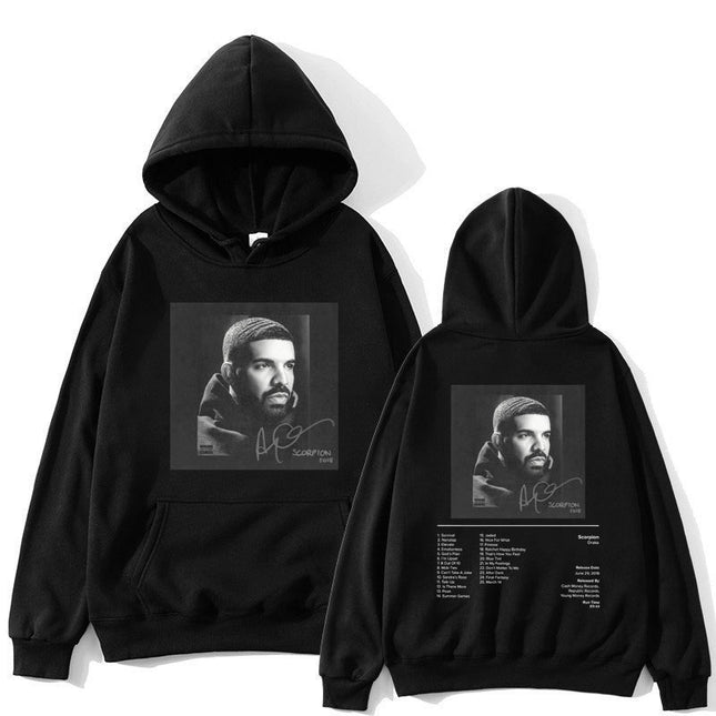 [Cross-Border Code] Rapper Drake Scorpion Music Album Print Hoodie