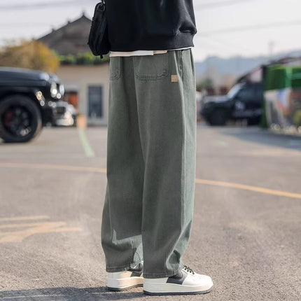 American-style overalls men's 2025 new fashion brand smart straight loose casual pants all-match sports