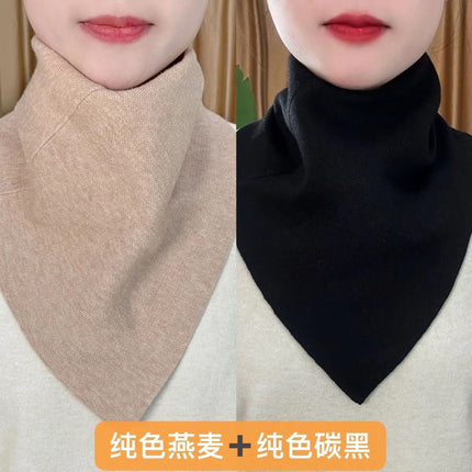 New Style Fashion 2024 Autumn and Winter Neck Protection Neck Korean Style Cold-proof All-match Neck Set Warm Temperament Triangle Scarf