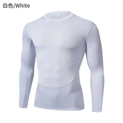 Fitness clothes long-sleeved men's basketball tights training clothes quick-drying breathable outdoor running football bottoming compression top