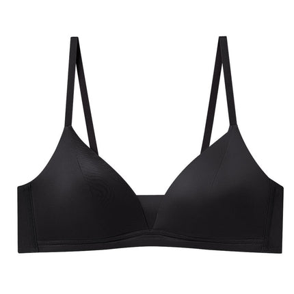 Real Silk Bra No Steel Ring French Bra Deep V Beautiful Back Sexy Mulberry Silk Underwear Summer Ultra-thin Satin Breathable