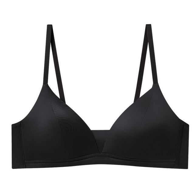 Real Silk Bra No Steel Ring French Bra Deep V Beautiful Back Sexy Mulberry Silk Underwear Summer Ultra-thin Satin Breathable
