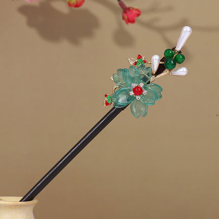 New Year Red Festive Chinese Style Hairpin Palace Style Tassel Walking Hair Hairpin Retro Hanfu Ancient Dress Cheongsam Hair Accessories Women