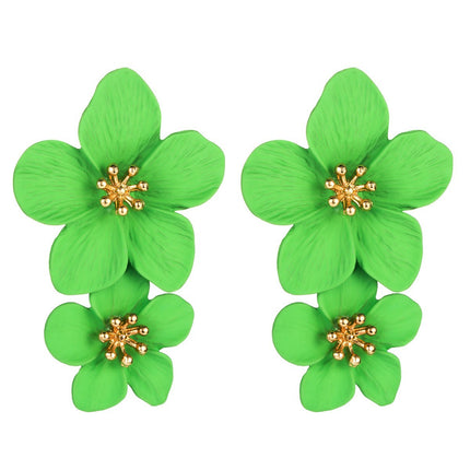 New Arrival All-Match Earrings Korean Style Geometric Flower Earrings Women's Ins Fashion European and American Earrings Jewelry earrings