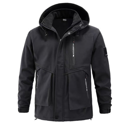 fleece-lined men's autumn and winter waterproof windproof cold outdoor warm suit wear-resistant tooling work clothes