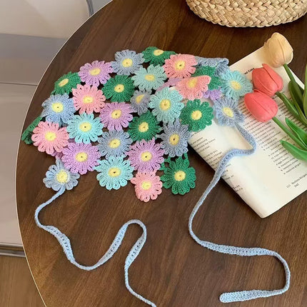 European and American Cross-Border French Ins Retro Handmade Crochet Triangle Scarf Women's Personalized Travel Photo Headscarf Hairband