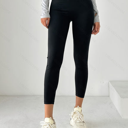 New Women's High-Waisted Straight-Leg Slim-Fit Versatile High-Elasticity Seamless Leggings Women's Cropped Leggings
