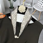20-E Letter Black Edge (Diamond Silk Scarf)