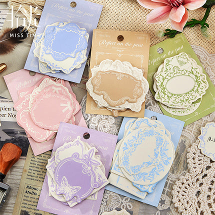 Korean-Style Material Paper, Memories of the Past Series, Embossed Journaling Notes, DIY Decorative Collage Base Material