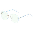 Silver frame blue legs
