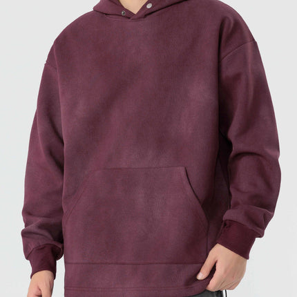 Trendy Men's Clothing Autumn and Winter New Basic Distressed Floral Hooded Sweatshirt Men's Heavyweight Loose Tie-Dye Hoodie Jacket Men