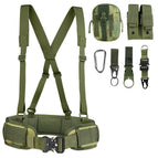 Belt + waistband + strap + waist bag + double tool bag + water bottle buckle + keychain + carabiner + eagle beak hook (ruins camouflage)