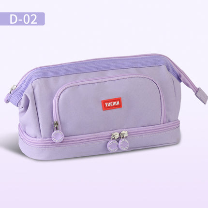 Boat-Shaped Large-Capacity Multi-Layer Canvas Pencil Bag Multi-Functional Student Stationery Storage Bag Creative Stationery Box Wholesale Portable