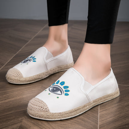 Fisherman Shoes Women's Summer 2024 New Leather Insole Casual Shoes Soft Sole Slip-on Old Beijing Cloth Shoes for Women