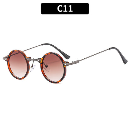 Cross-border retro steampunk trend small frame round frame prince glasses sunglasses personality hip-hop sunglasses factory direct sales
