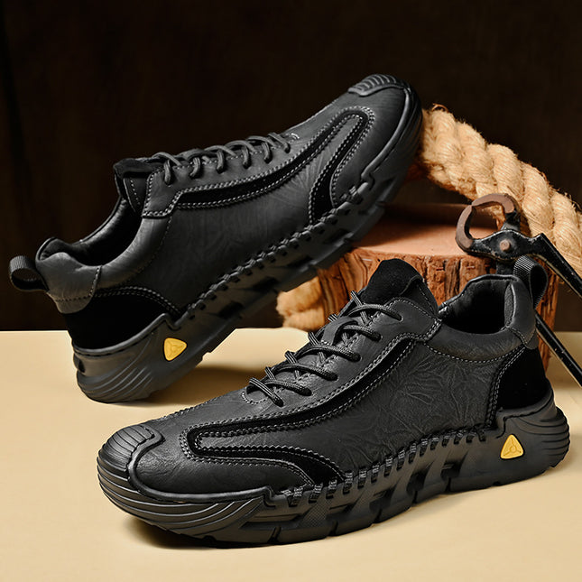 Cross-Border Hot-Selling Spring and Summer New Products Hand-Stitched Casual Men's Shoes Fashionable Soft Sole Versatile Breathable Leather Shoes