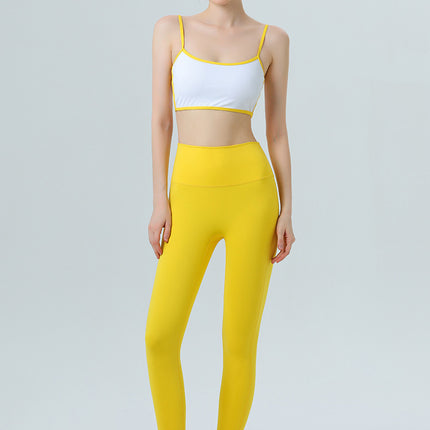 Foreign Trade Cross-border Europe and the United States No Embarrassment Line Naked Yoga Pants Women's High Waist Abdominal Fitness Pants Sports Tight Pants