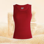 Women's double-sided fleece vest) wine red / M