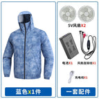 Sky blue + 5v fan + 5v 20,000 battery / XL