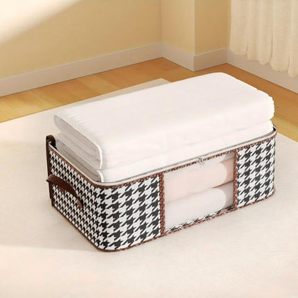 Large Capacity Clothes Quilt Storage Bag Non-woven Belt Visual Multi-purpose Dustproof Foldable Household Fit Bag