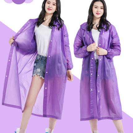 Fashion EVA raincoat adult non-disposable unisex travel outdoor concert light long clothing wholesale