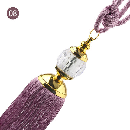 Exquisite and Popular Large-Sized European-Style Decorative Crystal Ball Tassel Curtain Tie Rope Pendant Weaving