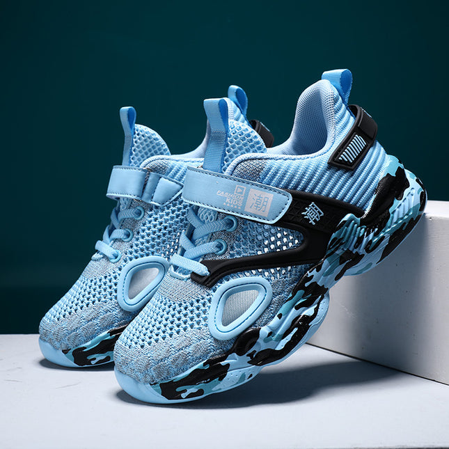 Boys' Single Mesh Sports Shoes, Teenagers, Boys, Junior High School Students, Children's Summer New Hollow Sandals