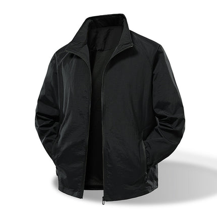 Spring and Autumn New Workwear Jacket Men's Waterproof Outdoor Jacket Stand Collar Jacket Jacket Camping Windbreaker Mountaineering Clothing