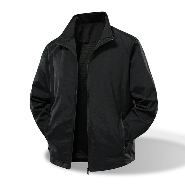 Spring and Autumn New Workwear Jacket Men's Waterproof Outdoor Jacket Stand Collar Jacket Jacket Camping Windbreaker Mountaineering Clothing