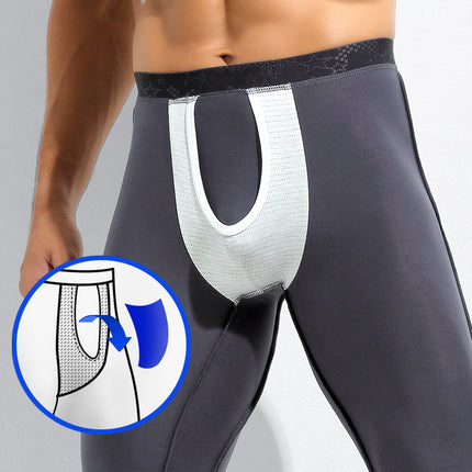 Men's Bullet Separate Autumn Pants Single Piece Leggings Underpants Antibacterial Inner Crotch Warm Pants Men's Thin Line Pants Underpants