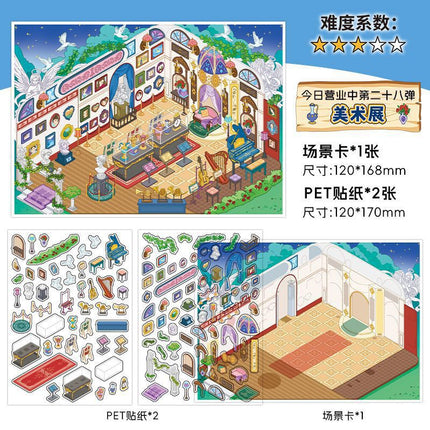 Infeel.Me Extra Large Scenery Stickers Today's Business Hours Open - Part Twelve DIY Journal Scene Stickers
