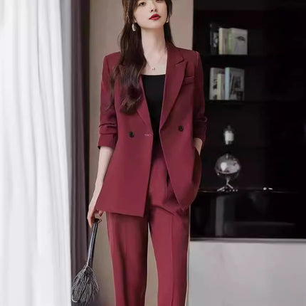 Three-piece Suit Women's Spring and Summer 2024 New Temperament Goddess Fan High-end Business Wear Casual Women's Suit Jacket
