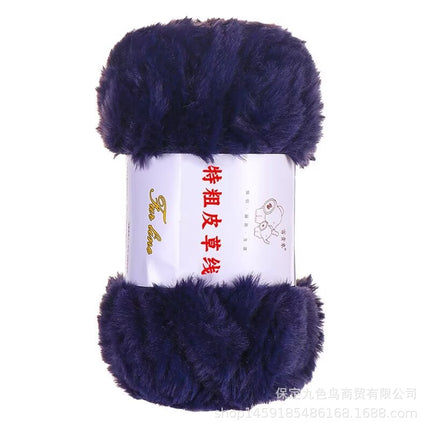 Nine-color bird thick fur line imitation fur fluff line long hair mink hat handmade scarf knitting diy wool ball