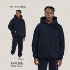 Sweatshirt (hooded style)-navy blue / S