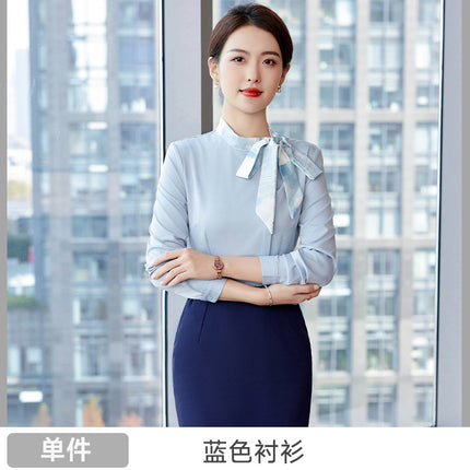 Hotel Reception Work Clothes High-end Chinese Restaurant Hotel Waiter Work Clothes Professional Shirt suit Women