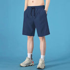 [Four-color ice silk shorts] Blue / M