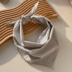 Pure small plaid blue gray / 79x29cm100% linen