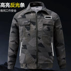 Black geometric stretch air conditioning suit without accessories / 165