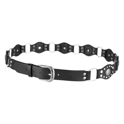Western Denim Belt Women's 2025 New American Retro Brown Rivet Belt All-match Jeans with Ins Style