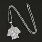 Silver pendant (Jersey) + twist chain 0.3*60cm
