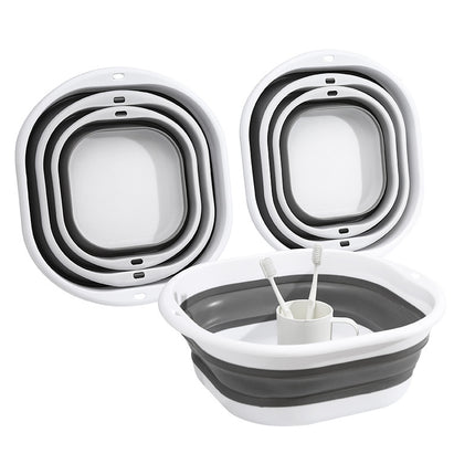 Folding Washbasin Bait Tray Fishing Gear Plastic Large Basin Square Basin Thickened Plastic Washbasin for Student Dormitory Use