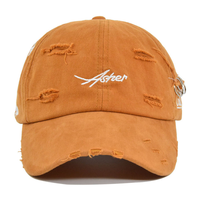 Soft Top Cap 2025 Hip-Hop Men's Korean Baseball Cap Women's Small Ripped Vintage Letter Hat New Year Face