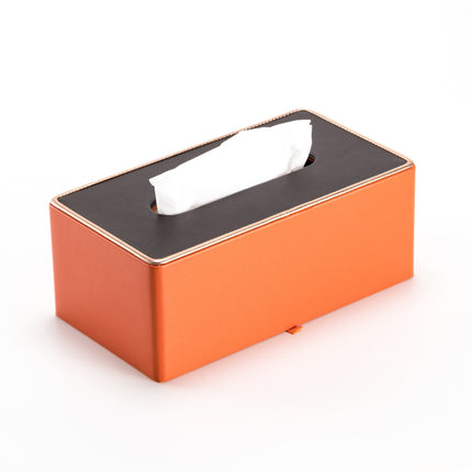 Leather Rectangular Creative Hotel Tissue Box European-style Car Tissue Box Leather Living Room Tissue Box Household Paper