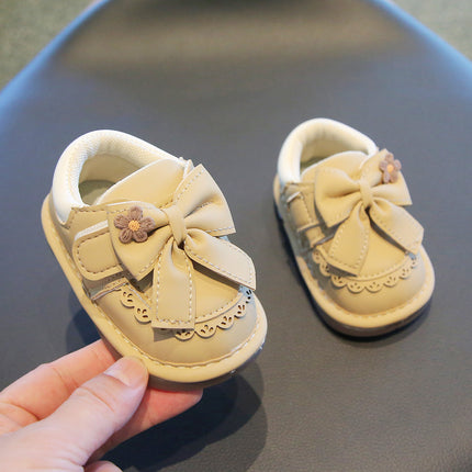 Spring, Autumn and Summer Breathable Baby Shoes Soft Sole One-Year-Old Female Baby Princess Shoes Newborn Baby Toddler Small Leather Shoes