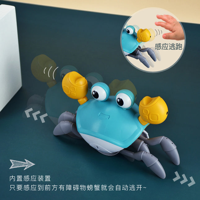 Cross-border Children's Induction Electric Crab Baby Charging Luminous Music Crawling Escape Escape Obstacle Crab Toy