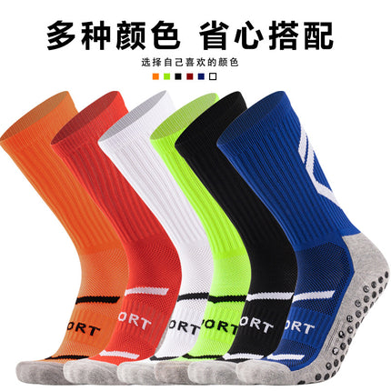 Cross-border spring and summer football socks men's anti-slip socks in the tube glue socks thickened towel bottom sports socks men's wholesale